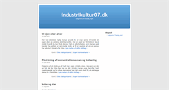 Desktop Screenshot of industrikultur07.dk